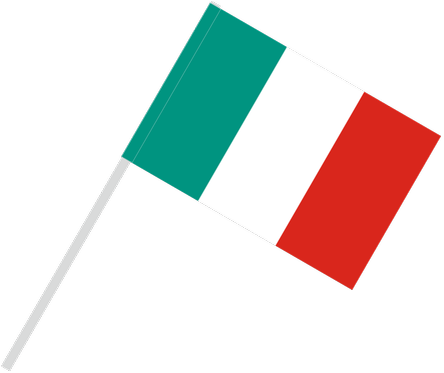 Flag With Flagpole Tunnel - Italian Flag With Pole (477x394)