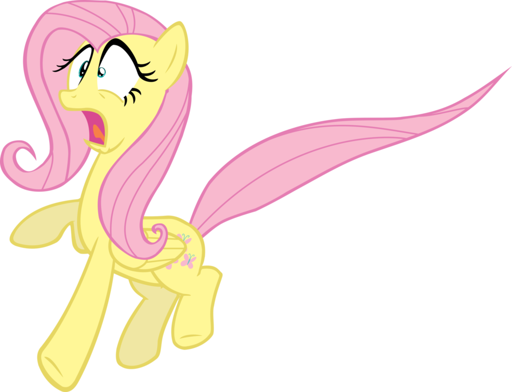 Fluttershy By Iceman4545 - Mlp Base Fluttershy Scared (1022x782)