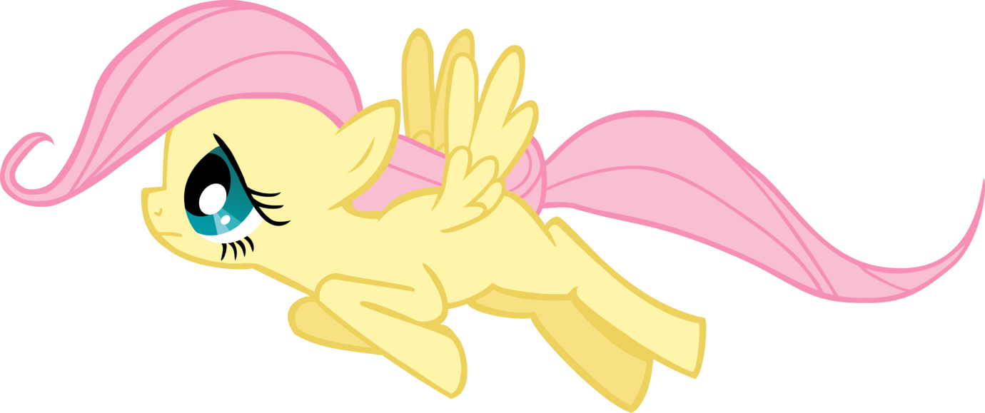My Little Pony Friendship Is Magic Filly Fluttershy - Mlp Filly Fluttershy Vector (1380x579)