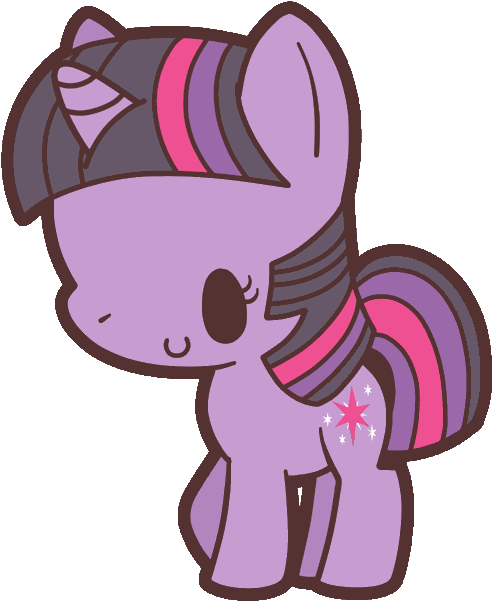 Twilight Sparkle Pinkie Pie Rainbow Dash Rarity Fluttershy - My Little Pony Chibi Twilight (550x648)