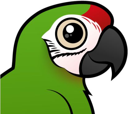 About The Military Macaw - Blue Throated Macaw Cartoon Clip (440x440)