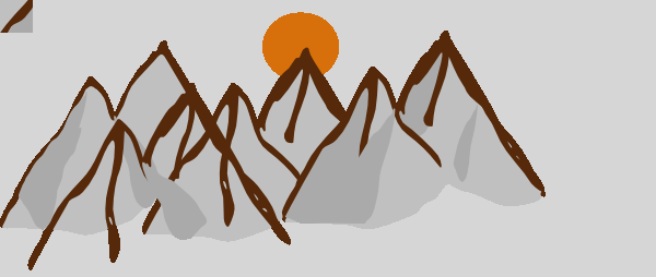 Clip Art Mountain Range (600x254)