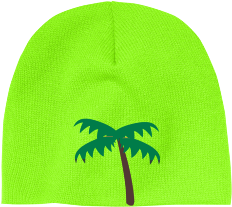 Palm Tree Emoji Cp91 100% Acrylic Beanie - Palm Tree Emoji Stc10 Sport-tek Dry Zone Nylon Cap (480x480)