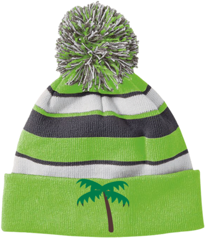 Palm Tree Emoji 223835 Holloway Striped Beanie With - Hear Me Roar 223835 Holloway Striped Beanie (480x480)