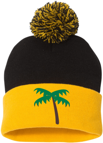 Palm Tree Emoji Sp15 Sportsman Pom Pom Knit Cap - Sportsman Pom Pom Knit Cap, Beanie With Ball On Top, (480x480)