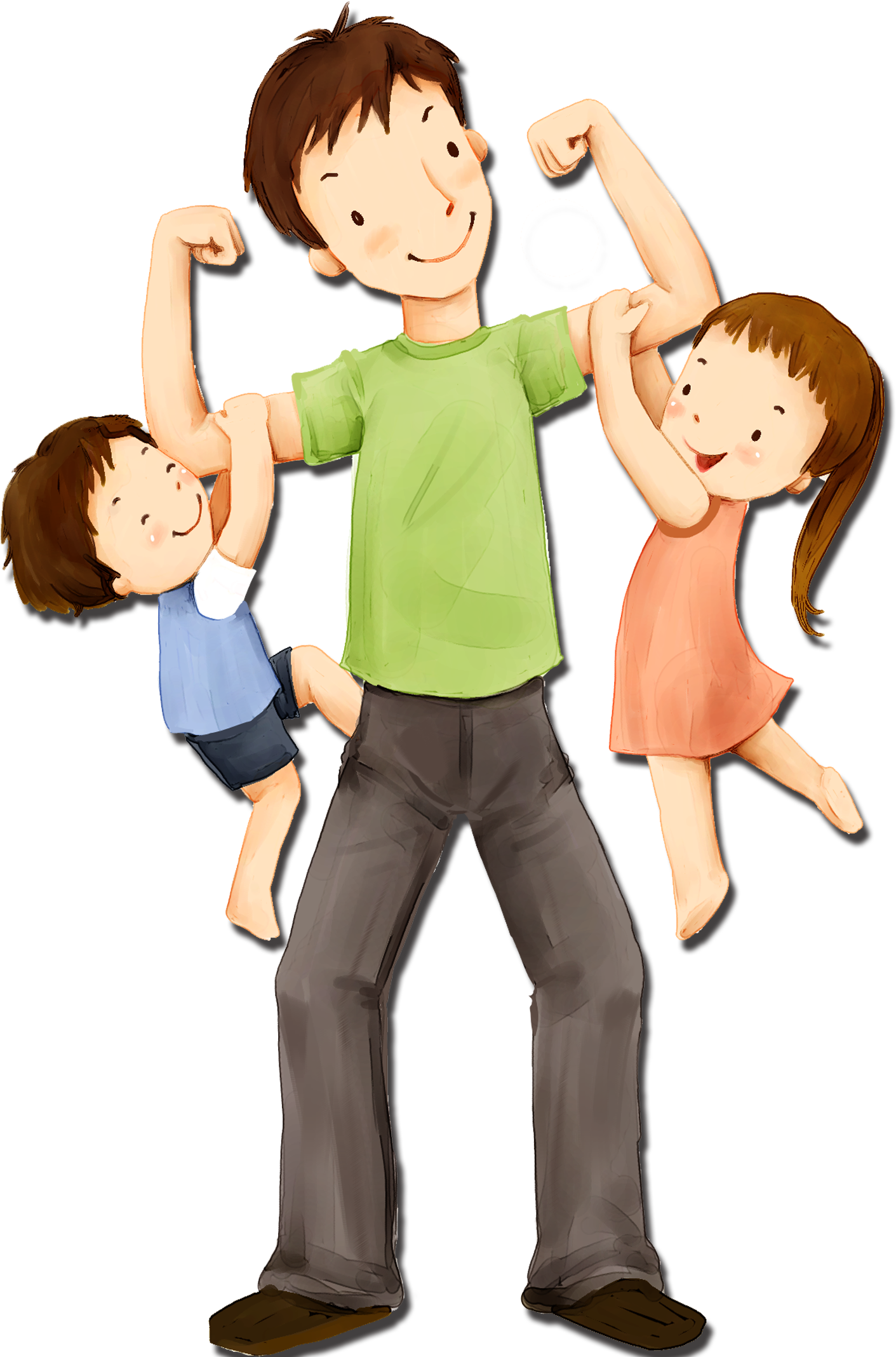 Father's Day Sunday Child Illustration - Father And Child Png (1674x2301)