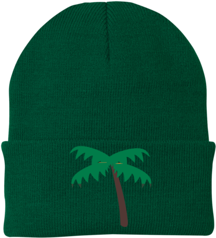 Palm Tree Emoji Cp90 Port Authority Knit Cap - Beanie (480x480)