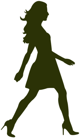 Female Walking - Black And White People Photoshop (512x512)