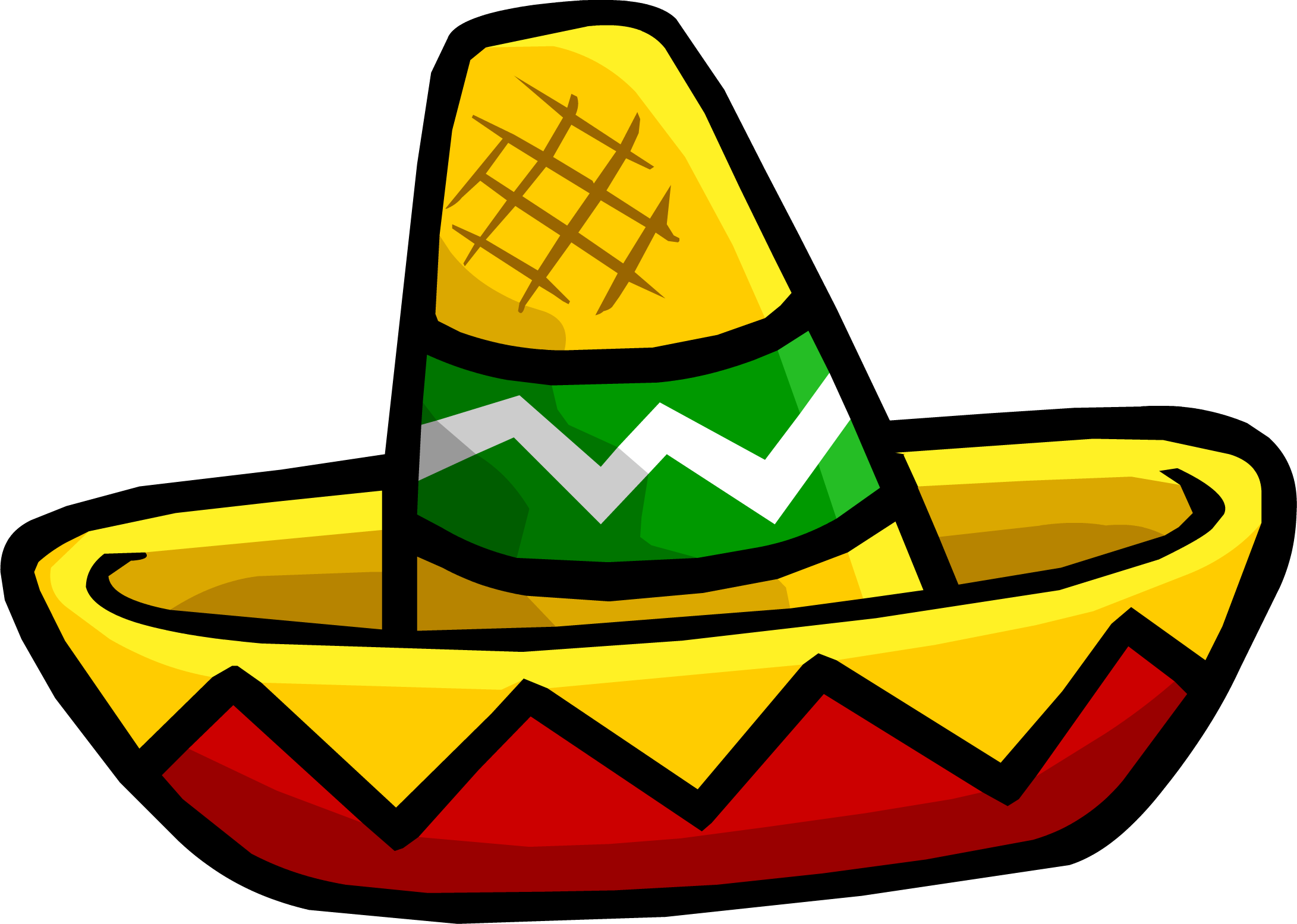 Mexican Sombrero Transparent Clipart - Mexican Pepe The Frog (2182x1555)
