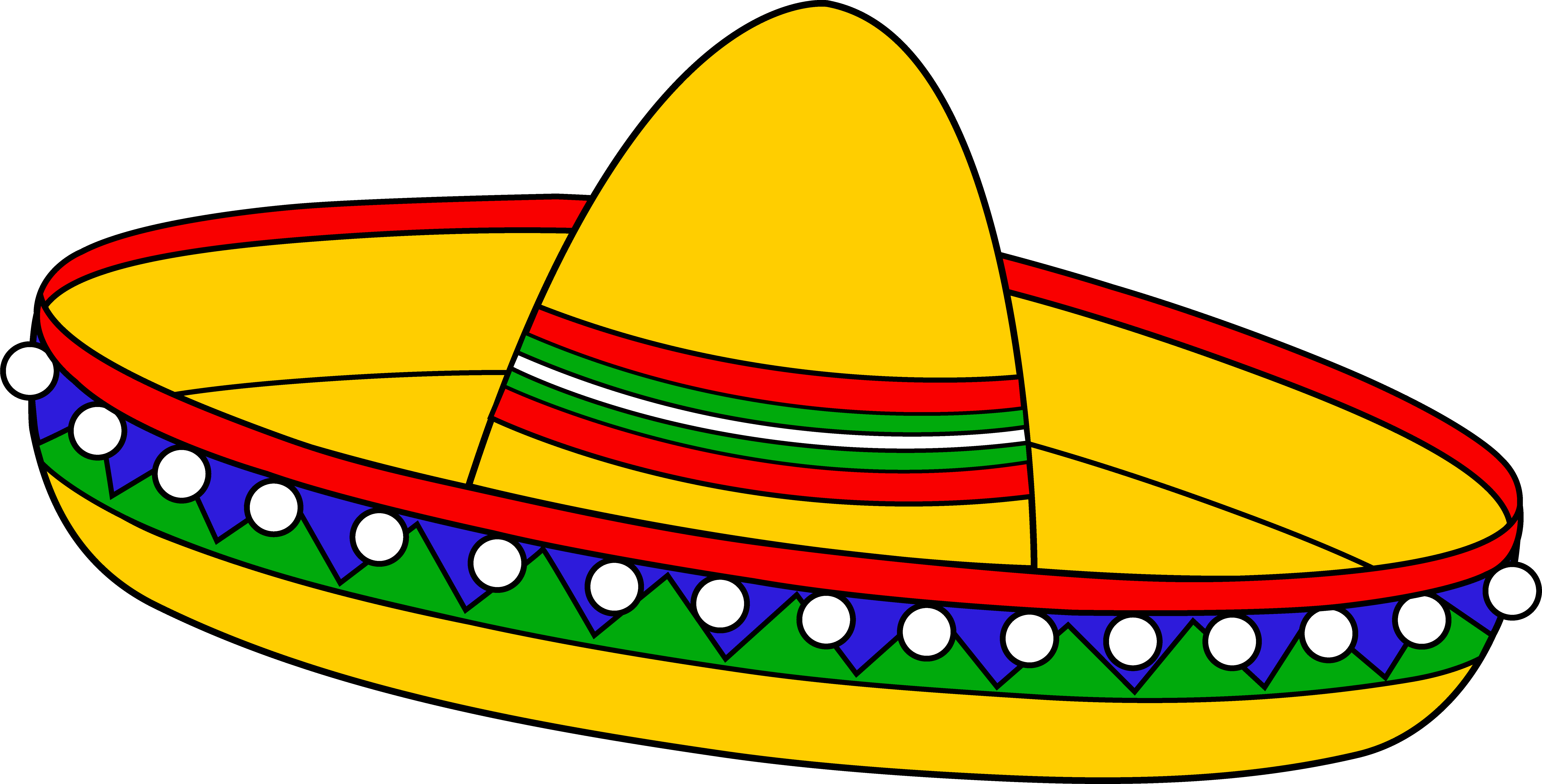 Colorful Mexican Sombrero Hat Free Clip Art Clipart - Cinco De Mayo Golf (8344x4244)