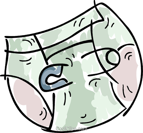 Diaper And Safety Pin Royalty Free Vector Clip Art - Windeln Clipart (480x445)