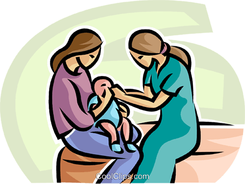 Doctor Examining A Baby Royalty Free Vector Clip Art - Illustration (480x361)