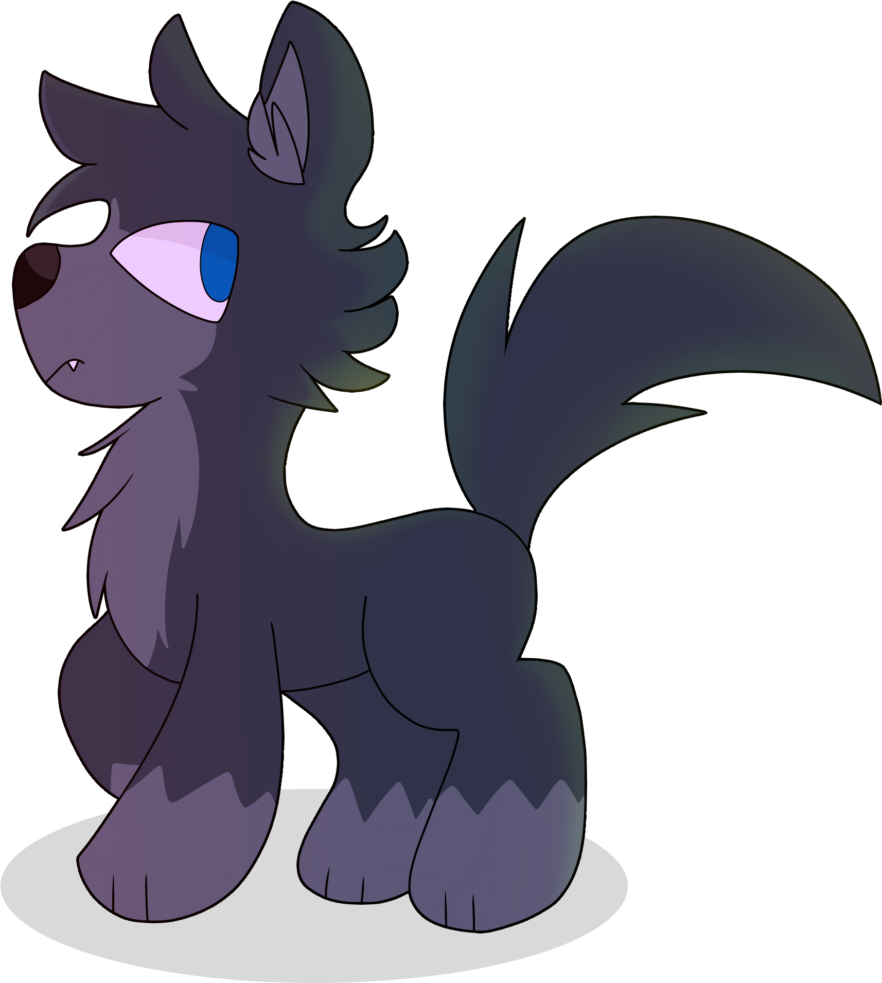 I Tried To Draw A Wolf In The Tms Style By Saveraedae - Cartoon (2000x2000)