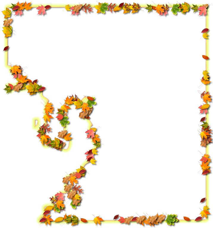 A Yellow And Orange Outline Map Of Hillsborough With - Fall Frame Transparent (717x768)