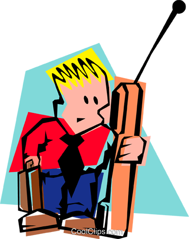 Talking On Cell Phone Royalty Free Vector Clip Art - Illustration (380x480)