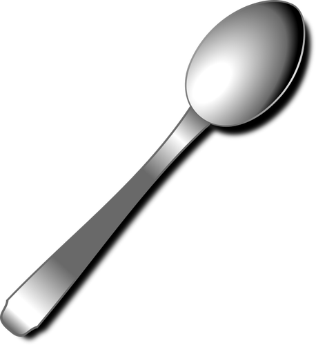 Spoon Clipart Metallic - Spoon Clipart (458x500)