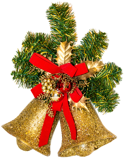 Christmas, Deco, Bells, Golden - Christmas Motif (480x720)