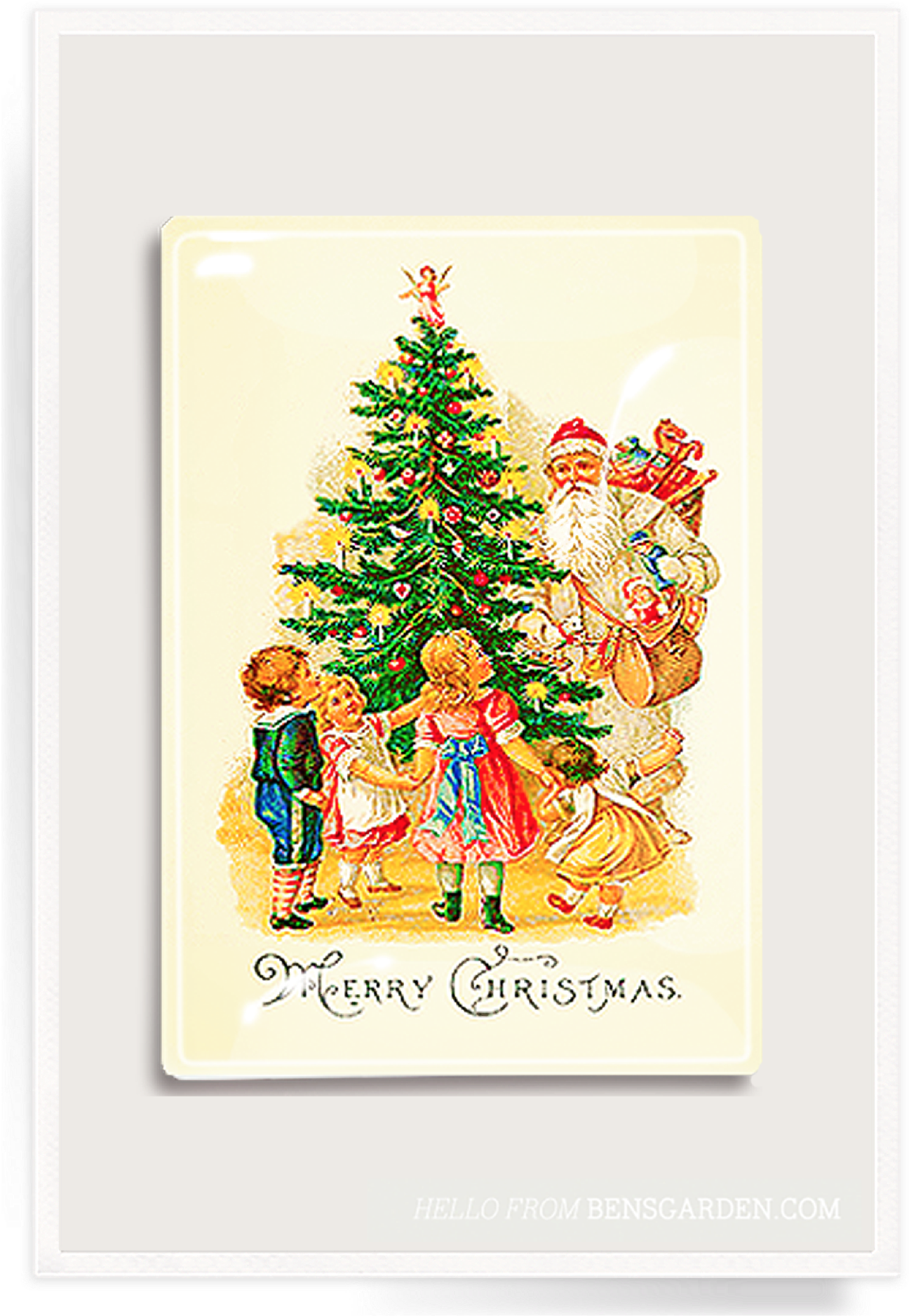 Ben's Garden - Posterazzi Children And Santa Around A Christmas Tree, (1348x1920)