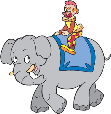 Elegant Circus Elephant Clipart Circus Elephant S Elephant - Cartoon Clown Elephant (400x400)