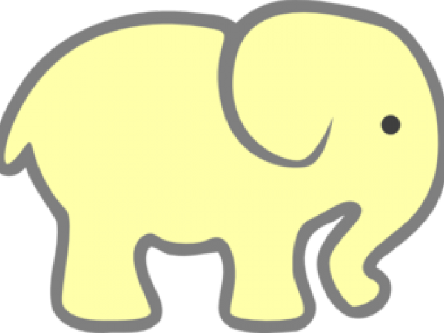 Elephant Clipart Yellow - Clip Art (640x480)