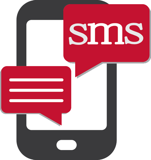 Sms Icon Png Red (500x532)