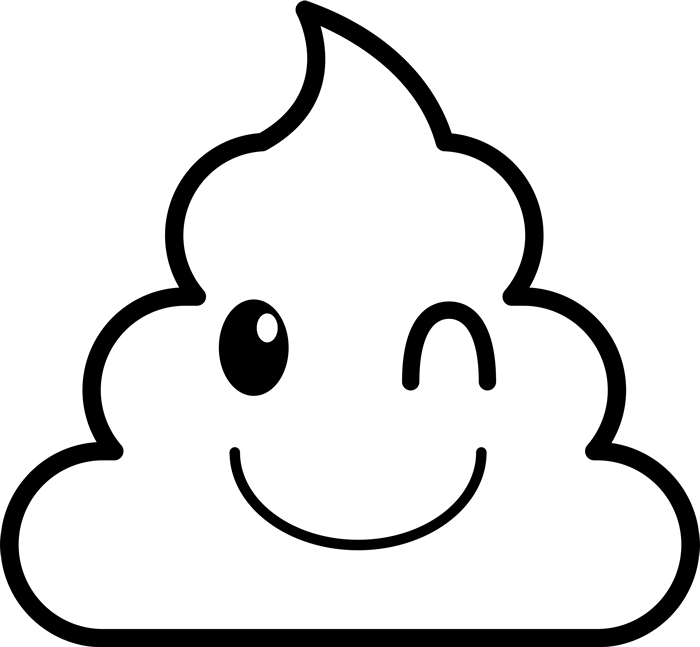 Winking Poop Emoji Rubber Stamp - Poop Emoji Coloring Pages (700x647)