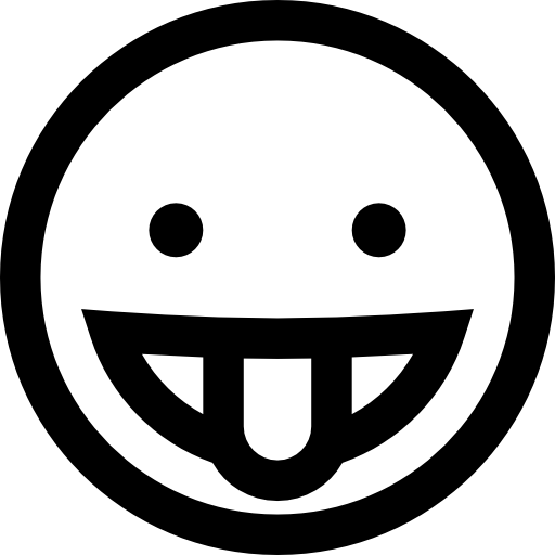 Smiley Emoticon Emoji Wink Computer Icons - Emoji Funny Black And White (512x512)
