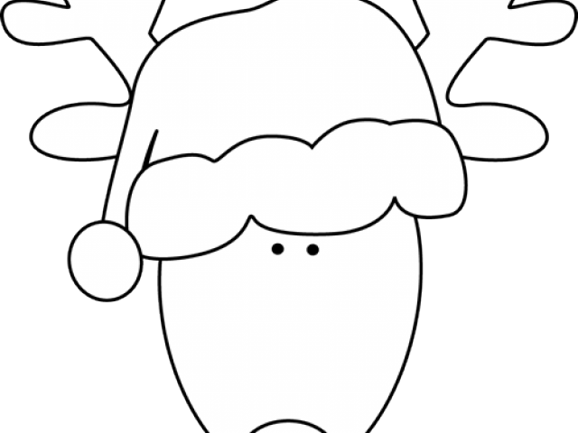 Santa Hat Clipart Head - Cartoon (640x480)