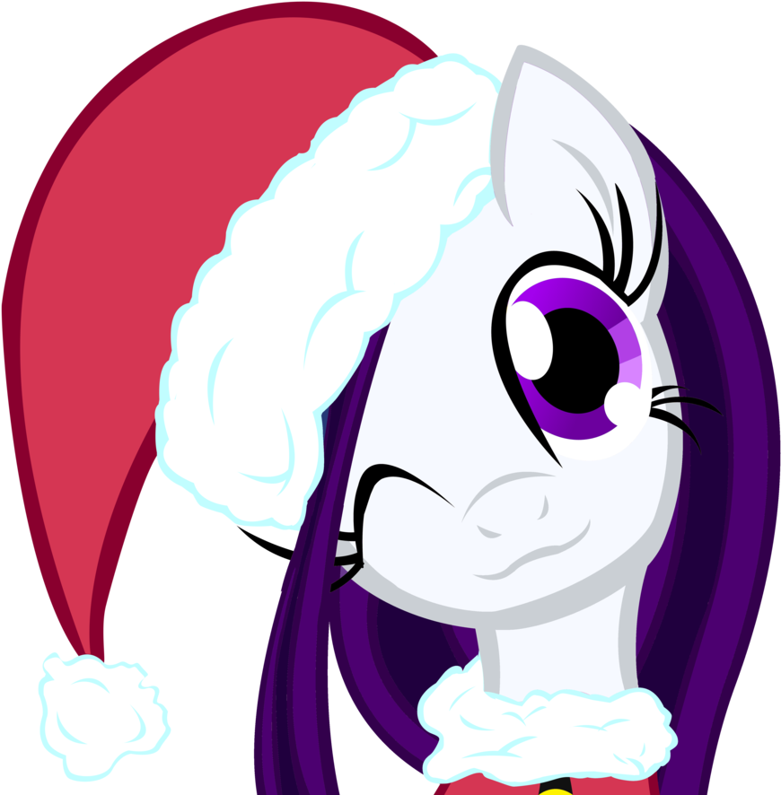 Dark Chiami In A Santa Hat By Hunterz263 - Pony Friendship Is Magic Christmas (900x900)