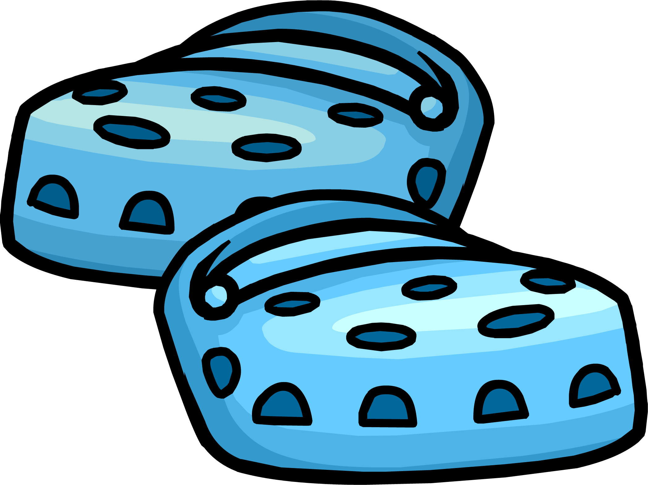 Blue Cuckoo Ka-shoes - Club Penguin Blue Crocs (2096x1569)
