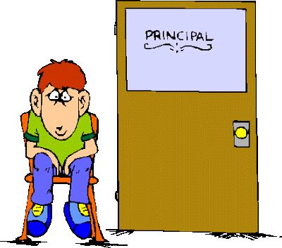 If I Acted Up, Got Out Of Line Or Misbehaved In Any - Getting Sent To The Principal's Office (400x353)
