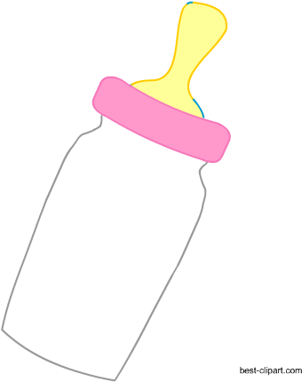 Baby Milk Bottle In Pink Color Free Clipart - Milk Bottle (450x450)