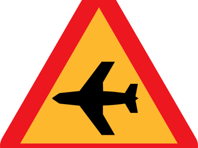 Road Clipart Airplane - Road Signs (640x480)