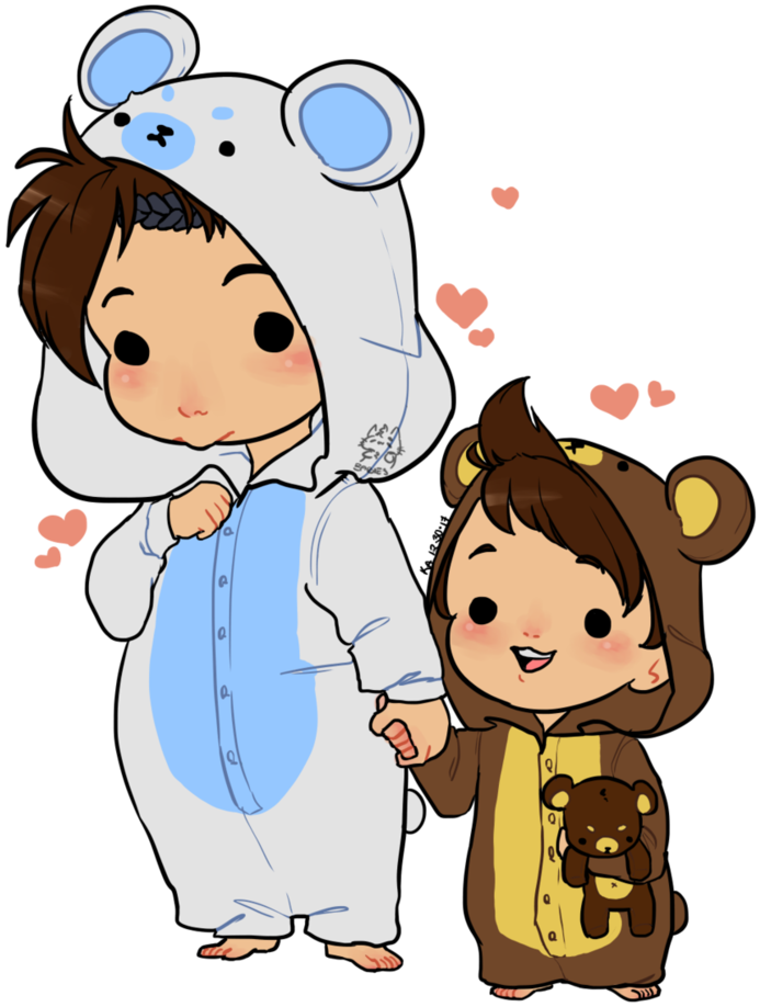 Baby Bears By Mango Cat Attack - Cartoon (827x965)