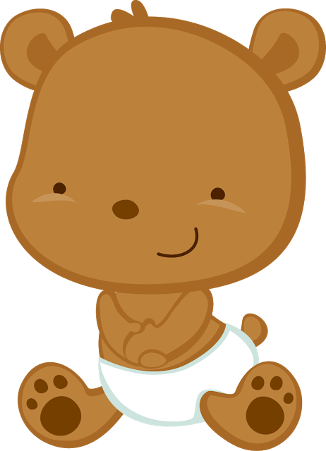 Bears - Baby Bear In Diaper (462x640)