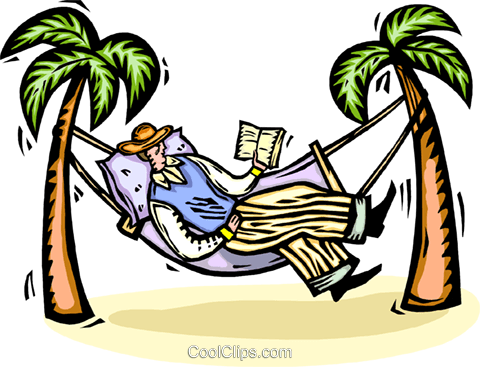 Hammock Clipart Transparent - Reading In A Hammock (480x367)