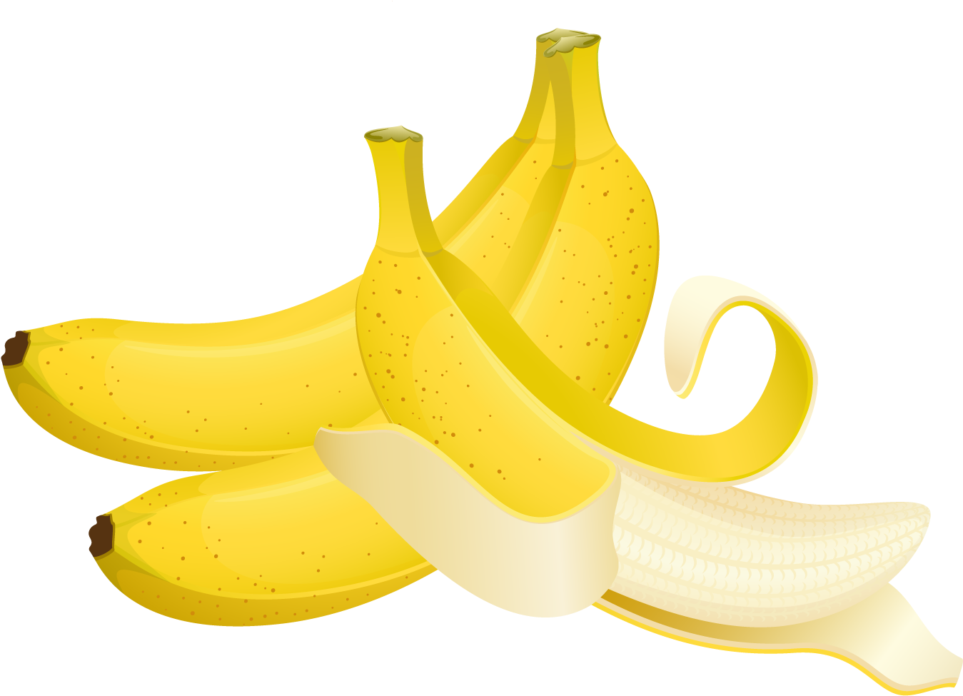 Large Painted Bananas Clipart - Clip Art (1416x974)