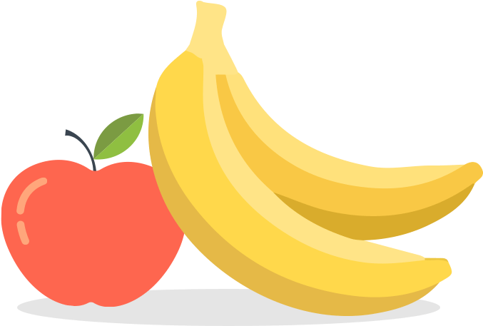 Banana Clipart Fruits And Vegetable - Apple And Banana Clipart (720x458)