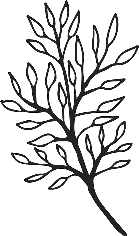 Full Branch Outline Rubber Stamp - Postage Stamp (800x800)