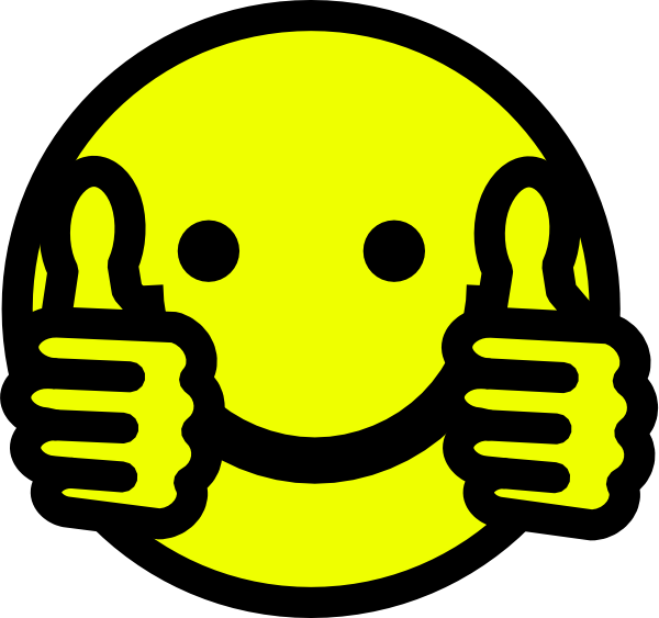 Thumbs Up Smiley Clip Art At Clker Com Vector Clip - Smiley (600x563)