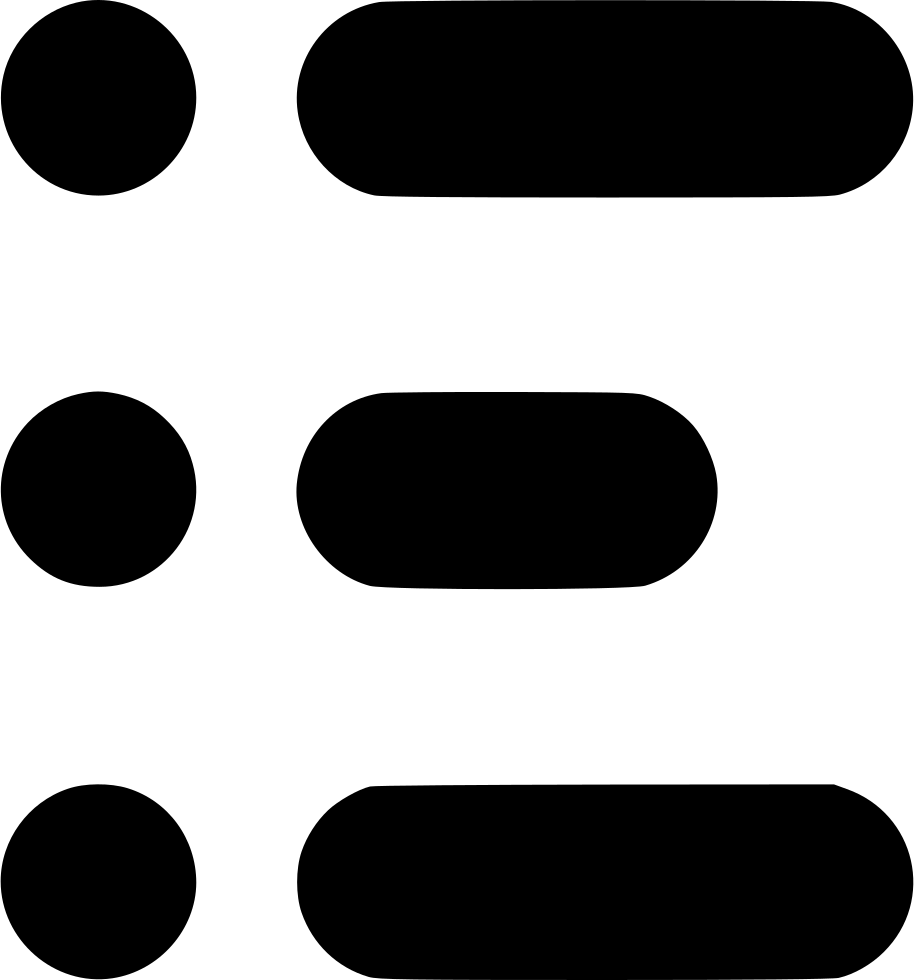 Menu Bullet Items List Document Comments - Pill (914x980)