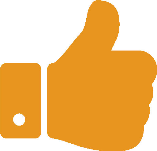 Thumbs Up Hand Symbol - Thumbs Up Icon Orange (512x512)