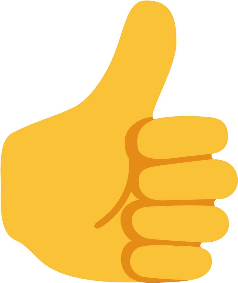 Thumbs Up Emoji Android (2000x2000)