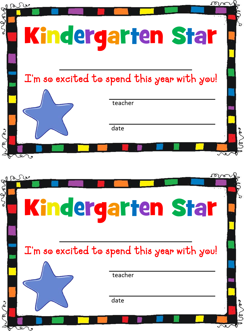 Kindergarten Border Clip Art - Borders Design For Kindergarten Certificates (1125x1445)
