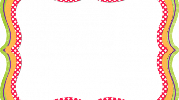 Imposing Bordre School Border Theme Page Boarder Clipart - Cute Frames And Borders Png (585x329)