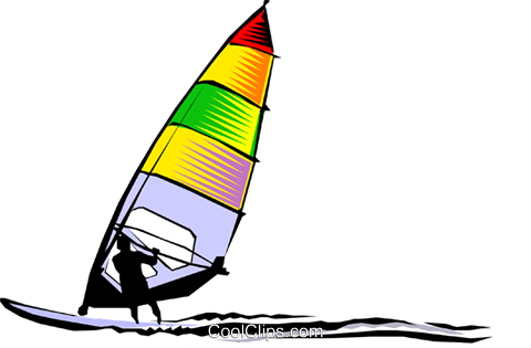 Windsurfer Royalty Free Vector Clip Art Illustration - Windsurfer Clipart (480x315)