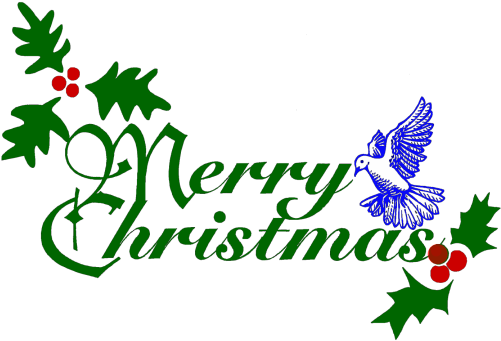 Merry Christmas Text Png - Merry Christmas Green Png (540x375)
