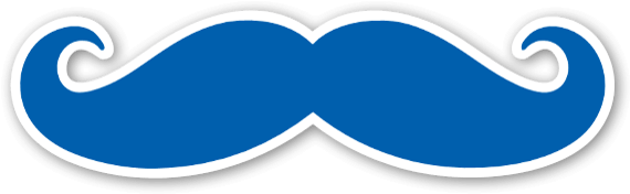 Mustache Blue - Novembro Azul Bigode Png (600x206)