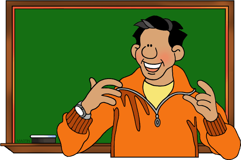 Free School Clip Art By Phillip Martin, Teacher - Cartoon (864x576)