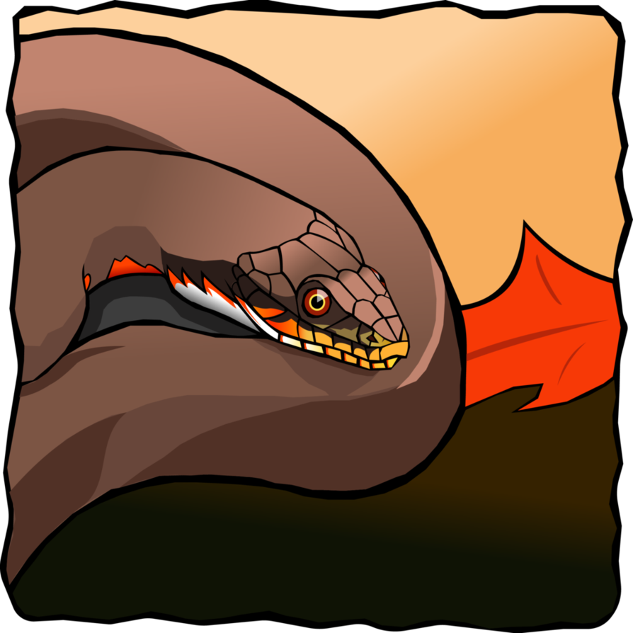 Copper Bellied Snake By Efernothedragon - Copper Bellied Snake By Efernothedragon (894x894)